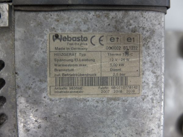 Ogrzewanie Webasto Chrysler Voyager 05005600AG