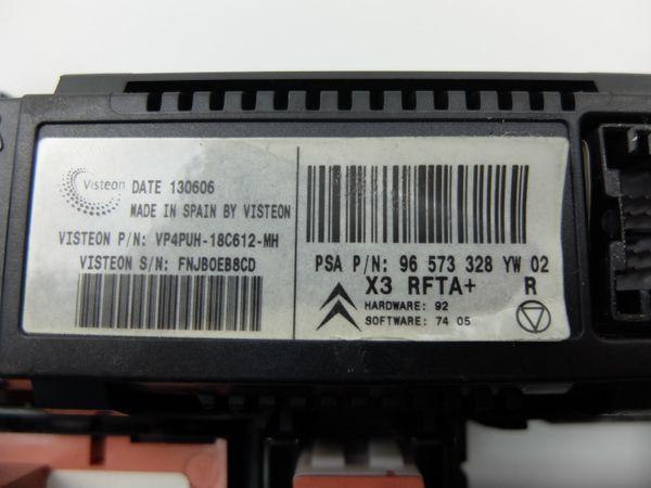 Panel Klimatyzacji Citroen C5 96573328YW Visteon 10785
