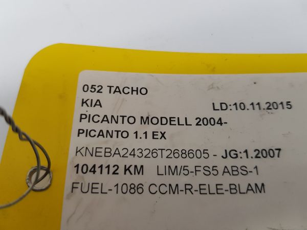 Licznik Obrotomierz Kia Picanto 94007-071503H 11000-956200K 22035