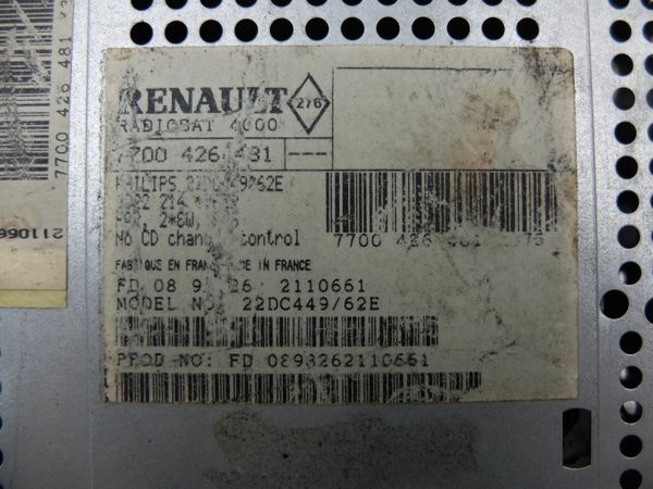 Radio Kasetowe Renault Clio Megane 7700426481 Radiosat 4000