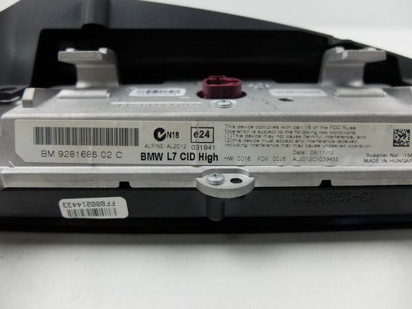 Wyświetlacz Nawigacji BMW 1 F20/21 9281685 AL2012 Alpine