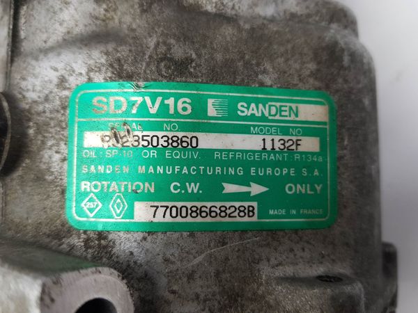 Kompresor Klimatyzacji Renault Megane I 7700866828 SD7V16 1132F Sanden