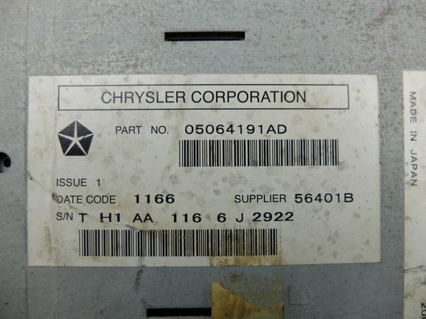 Nawigacja Radio Jeep Grand Cherokee 05064191AD BZCY602A