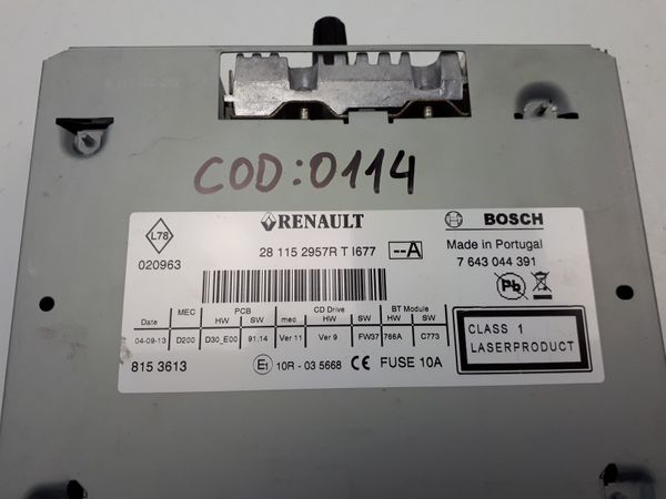Radio Cd Renault Trafic 2 Master 3 281152957R 7643044391 0km 0114