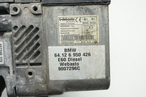 Ogrzewanie Postojowe Webasto 9007296C BMW 5 E60 E61 Top C  5KW