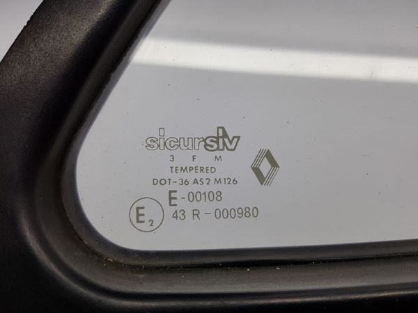Szyba Drzwi Prawy Tył Renault 11 43R-000980 DOT-36 AS2 M126 E-00108 Sicursiv