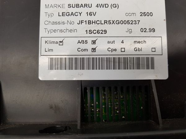 Panel Nawiewu Subaru Legacy 3 72311AE080 2N43034700