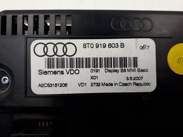 Wyświetlacz MMI Audi A4 B8 8T0919603B A2C53181206