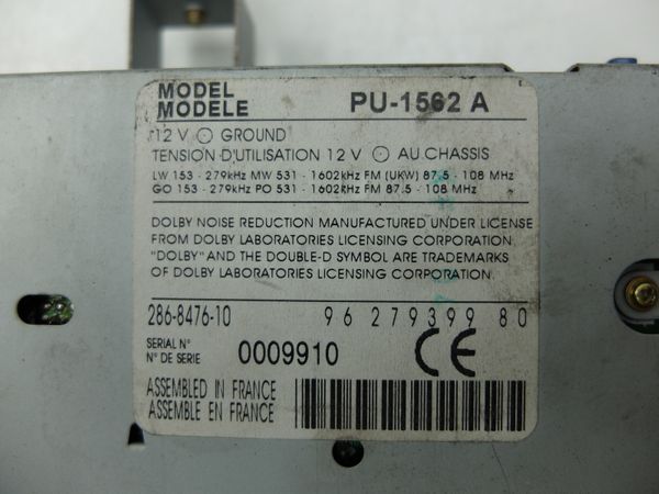 Radio Kasetowe Citroen Xantia 2 9627939980 PU-1562A