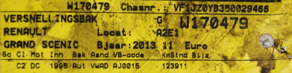 Skrzynia Biegów Automatyczna AJ0015 8200828405 Renault Scenic 3 2.0 DCI