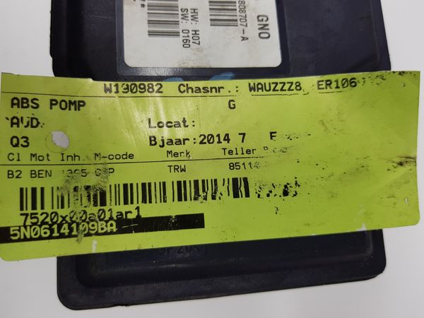 Pompa Abs Audi Q3 VW Tiguan 5N0614109BA 14176990211 TRW