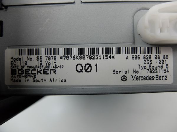 Radio Cd Mercedes-Benz Sprinter Vito A9068200886 BE7076