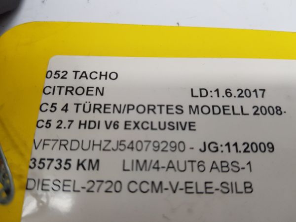 Licznik Obrotomierz Citroen C5 9665368980 