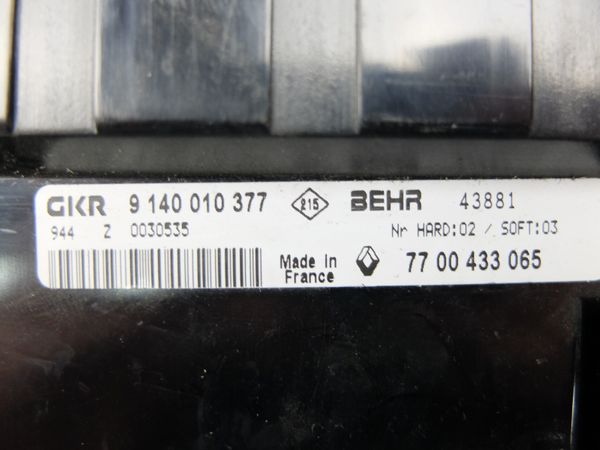 Panel Klimatyzacji Laguna 9140010377 7700433065 Renault Behr