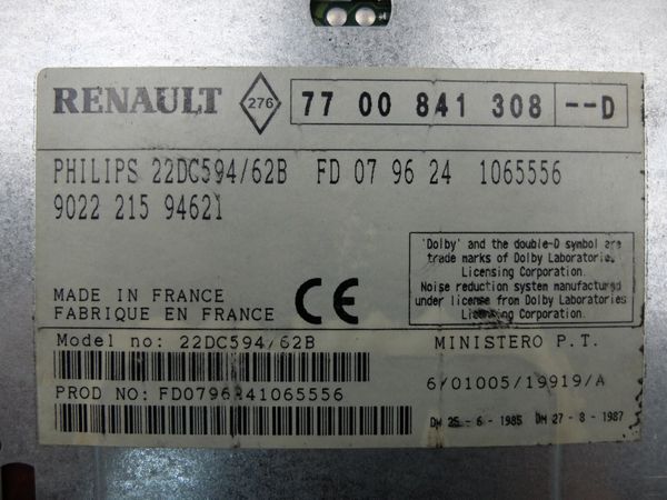 Radio Kasetowe Renault Megane Scenic 7700841308 22DC594/62B