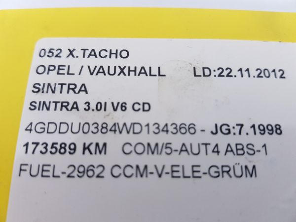 Licznik Obrotomierz Opel Sintra 16249329 16249329F