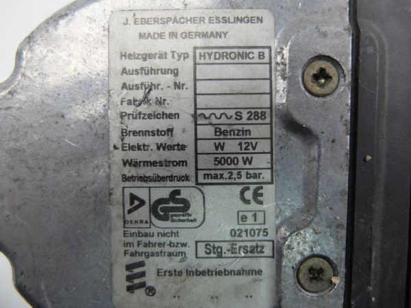 Ogrzewanie Postojowe Eberspacher HYDRONIC B Benzin