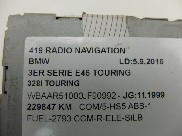 Radio Kasetowe Navi BMW 3 E46 65.12- 6902804 902201405237