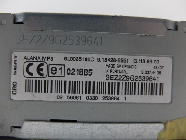 Radio Cd Seat Ibiza 6L0035186C 9.18428-6551 ALANA COD 1380