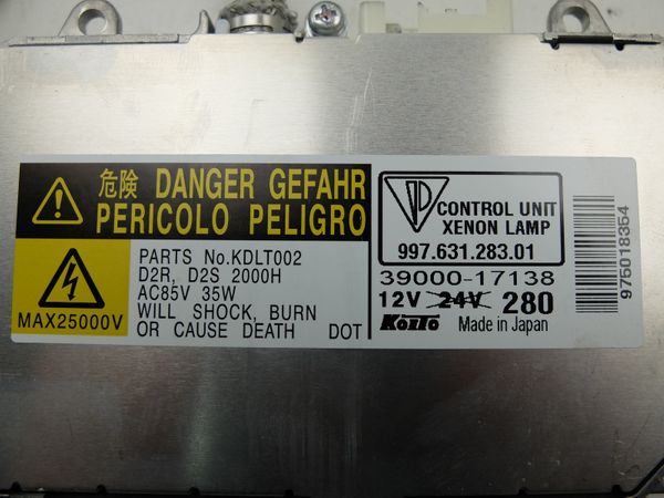 Przetwornica Xenon Porsche 99763128301 39000-17138 Koito