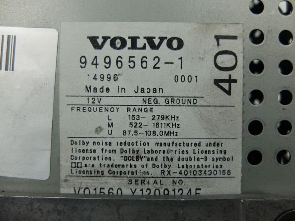 Radio Kasetowe Volvo S80 9496562-1 HU-401