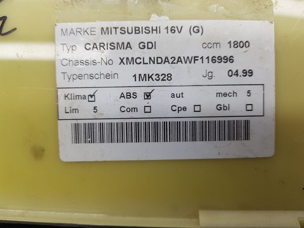 Panel Nawiewu Mitsubishi Carisma MR398016 CAB502A005C 6152