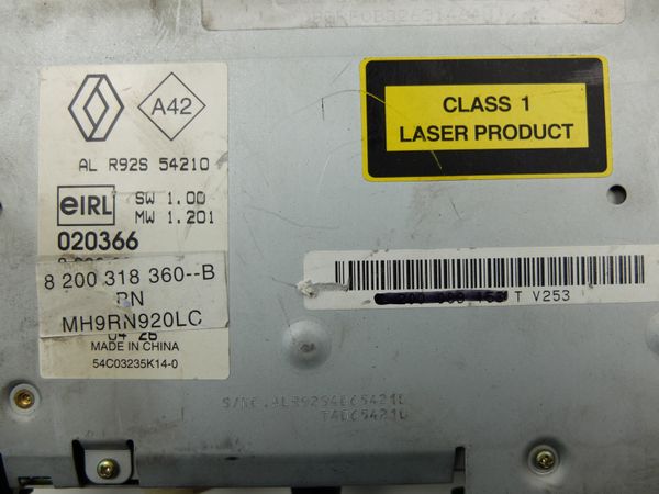 Radio Cd Renault Laguna 2 8200318360 --B Cabasse