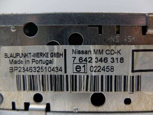 Radio Cd Nissan Micra K12 7642346318 MM CD-K Blaupunkt