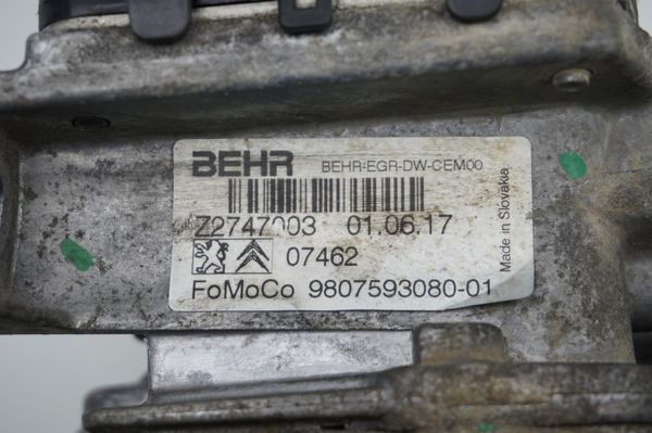 Zawór Egr  2,0 HDI 2,0 TDCI 9807593080 0280751018 Citroen Peugeot Ford 