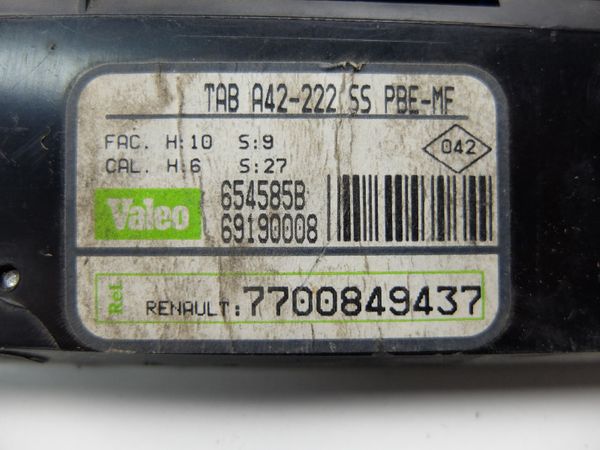Panel Klimatyzacji Safrane 69190008 7700849437 Renault Valeo