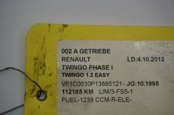 Skrzynia Biegów Półautomat JB1057 Renault Twingo 1 1,2 112000km