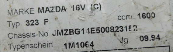Stacyjka Zapłonowa Mazda 323F SL-17 Yuhshin
