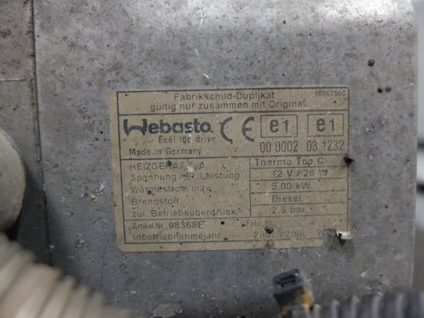 Ogrzewanie Webasto Chrysler Voyager 05005600AG