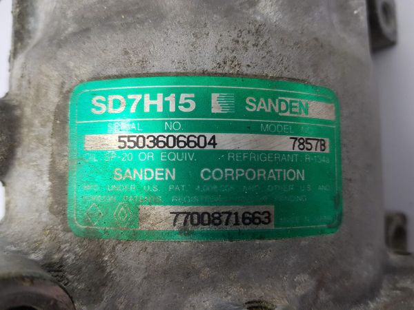 Kompresor Klimatyzacji Renault Safrane 7700871663 SD7H15 7857B Sanden 7210