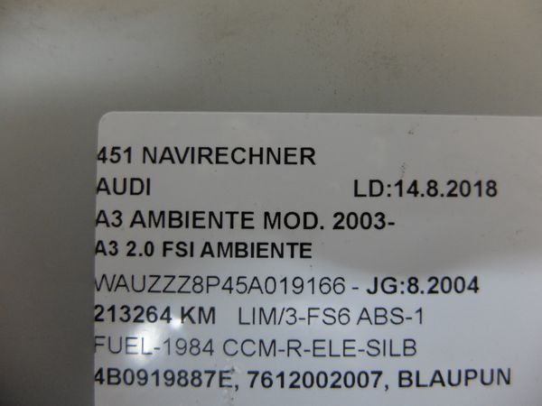 Nawigacja Audi 4B0919887E 7612002007 Blaupunkt 1050