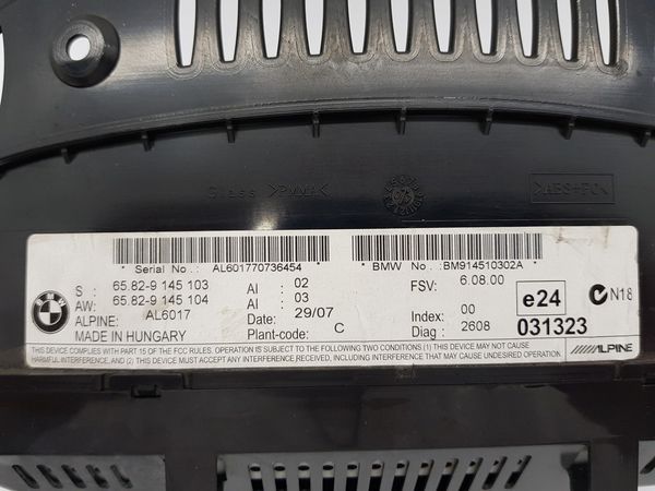 Wyświetlacz BMW 5 E60 E61 6582 9145103 9145104