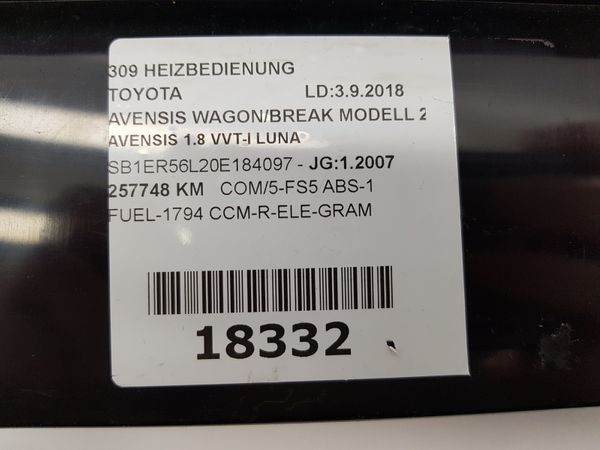 Panel Nawiewu Toyota Avensis 2 5590205050H 55902-05050-H