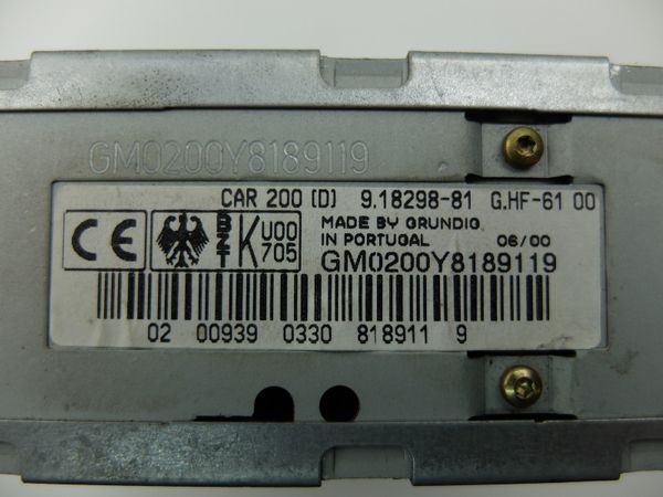 Radio Kasetowe Opel 90462562 CAR 200 W8N Grundig