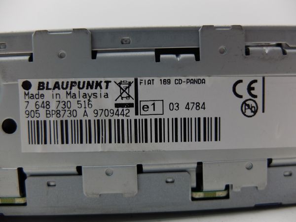 Radio Cd Fiat Panda 7354949830 7648730516 Blaupunkt