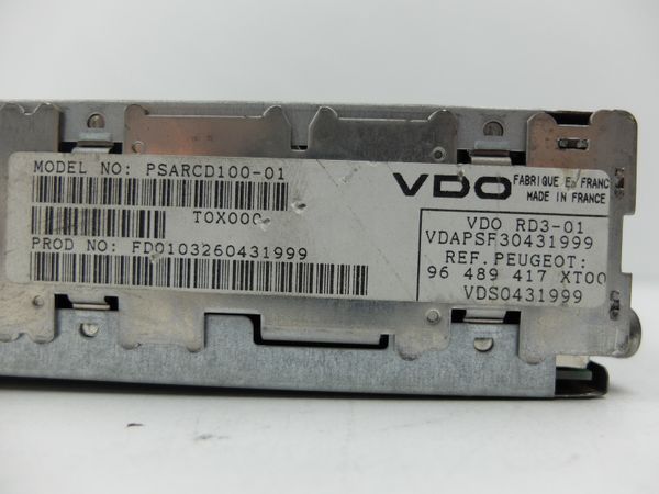Radio Cd Citroen Peugeot 96489417XT PSARCD100-01 VDO 1319