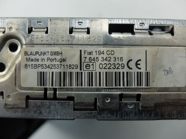 Radio Cd Fiat Croma 7645342316 194 CD Blaupunkt